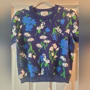 Kate Spade Sweater with Blue Floral Design